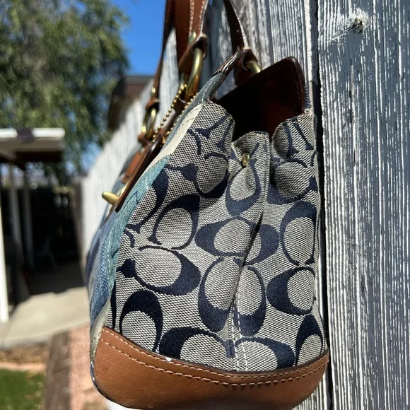 Coach Hampton Jean Turnlock Satchel - B0893-12216 - Picture 6 of 15